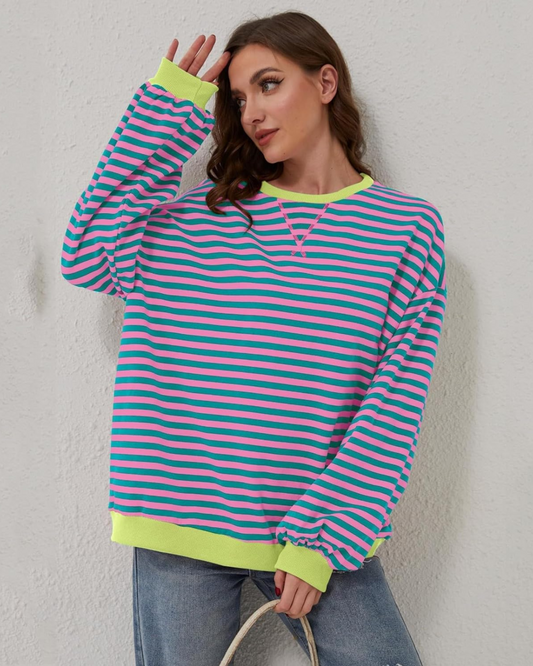 Roxanne | Sudadera Oversize a Rayas