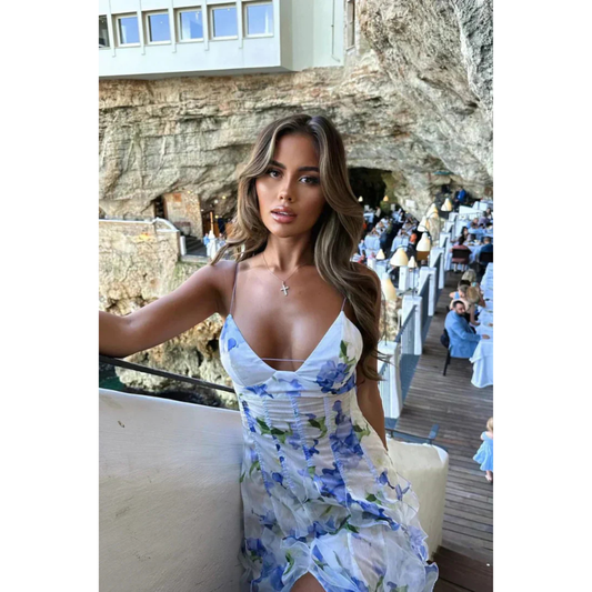 Valentina | Vestido Volantes Floral Vibrante