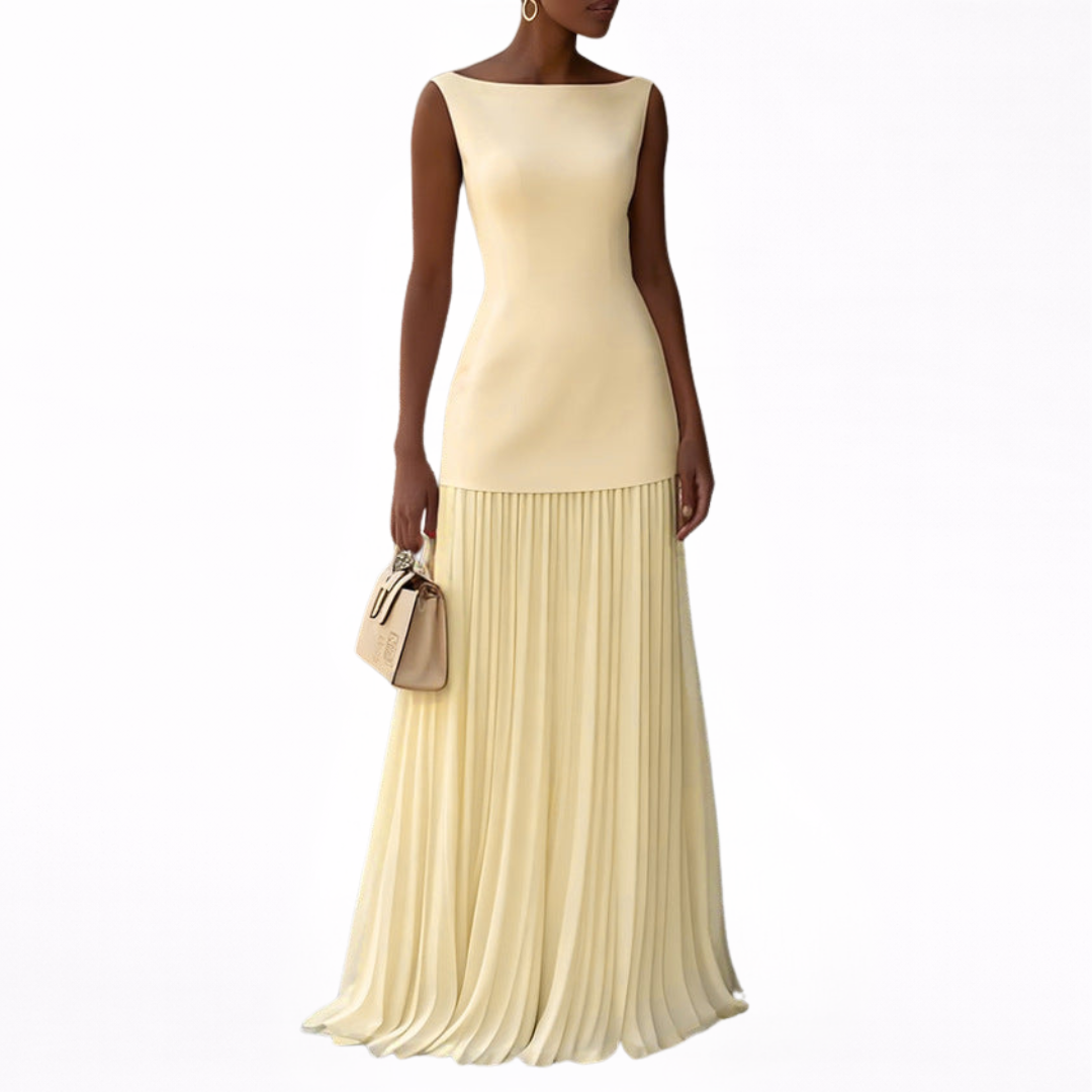Celeste | Maxi Vestido Plisado