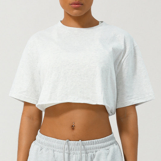 Cassia | Camiseta Crop de Ajuste Relajado