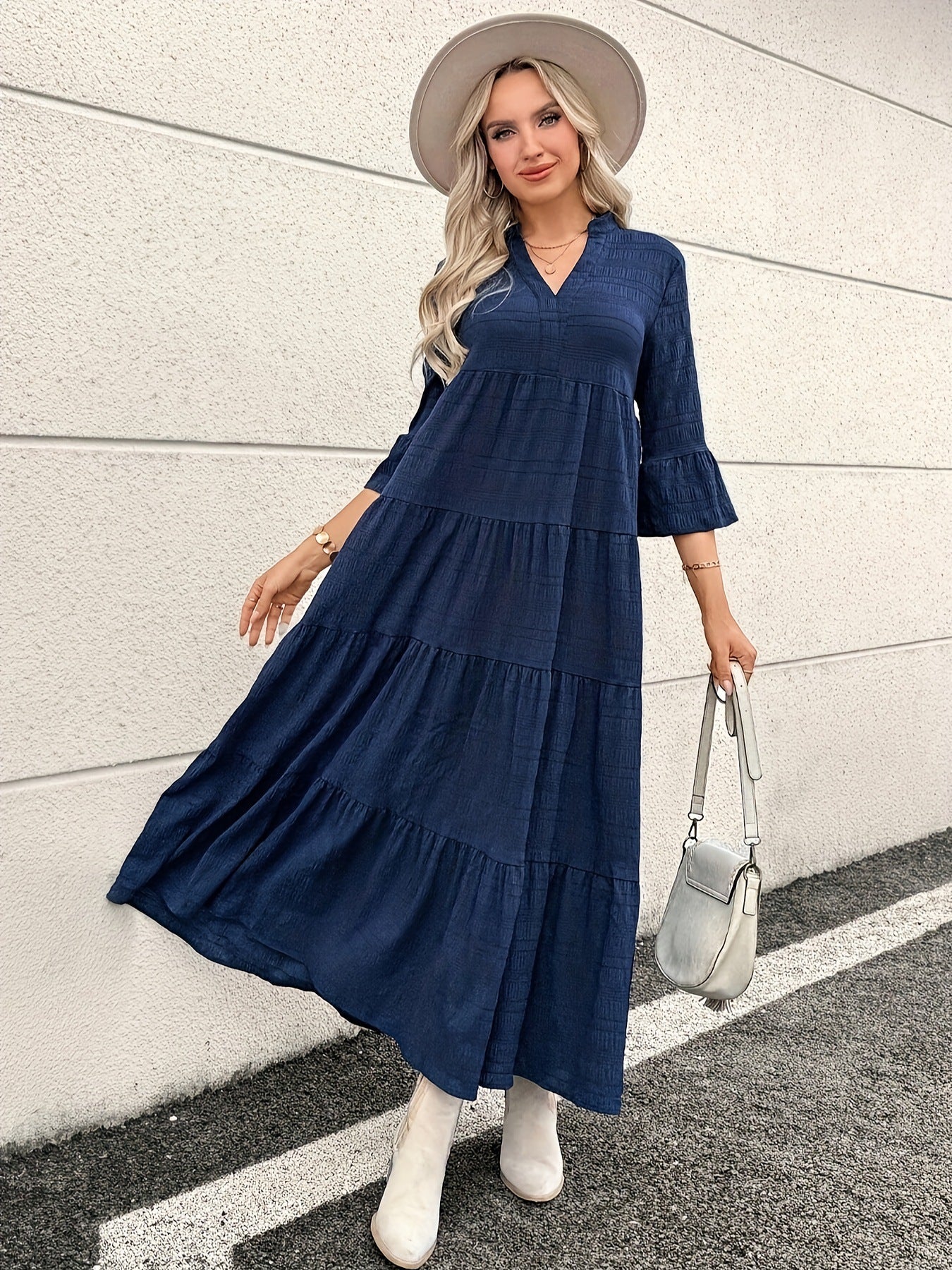 Stella | Vestido Maxi Casual Escote V Verano