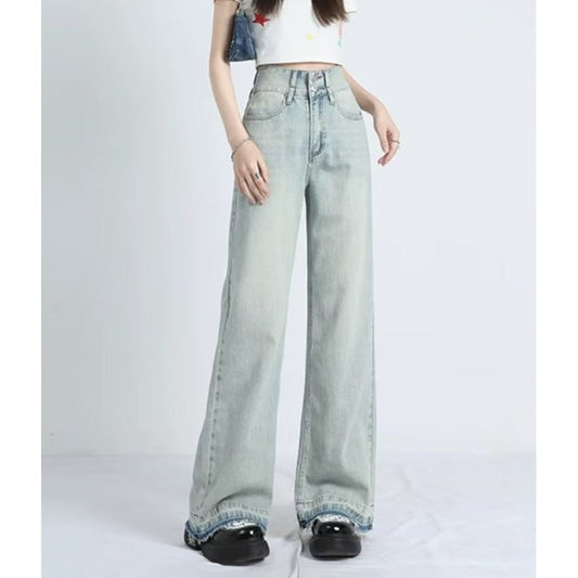 Mavina | Jeans de Verano de Ajuste Holgado con Dobladillo