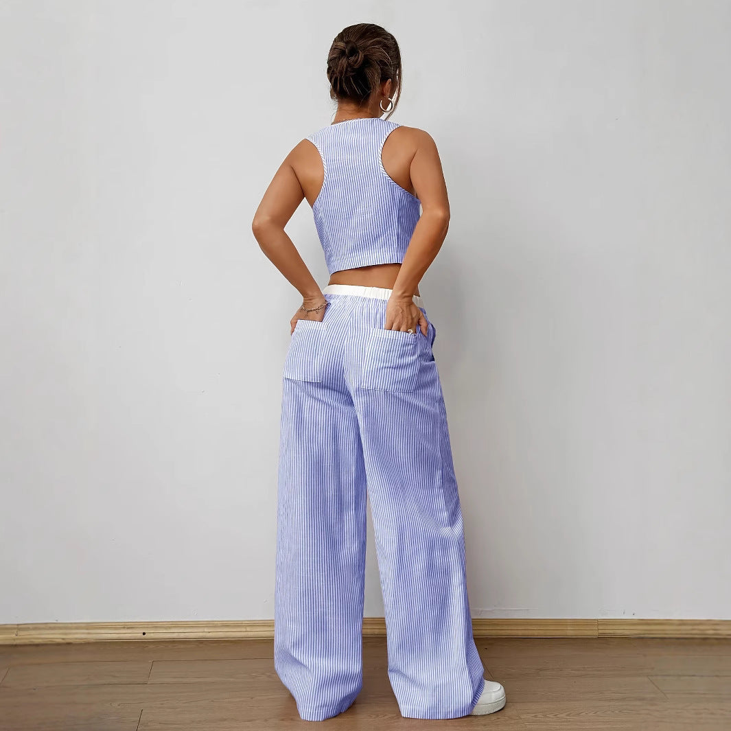 Dulce | Conjunto Dos Piezas Rayas Sin Mangas