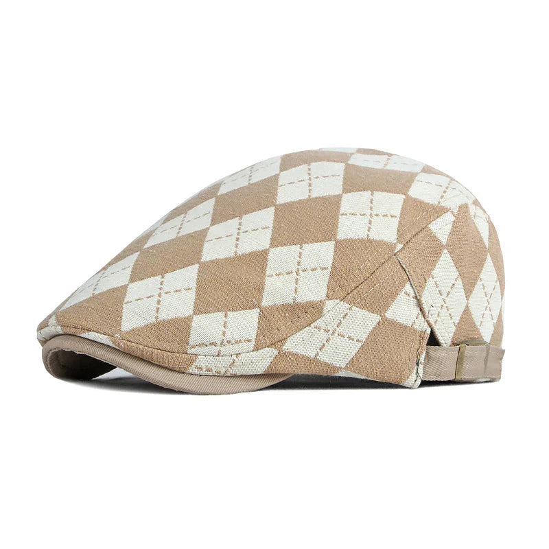 Vittorio | Gorra Plana de Rombos