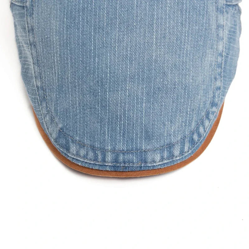 Francisco | Gorra Plana de Denim Lavado