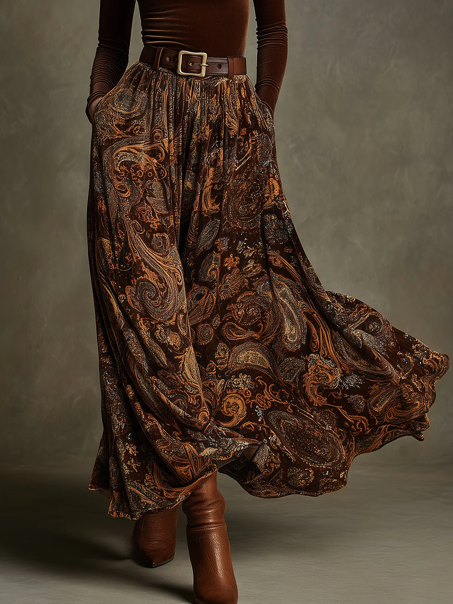 Candelaria | Conjunto de Terciopelo y Falda Maxi