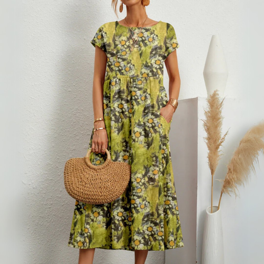 Florene | Vestido Midi Floral Fresco