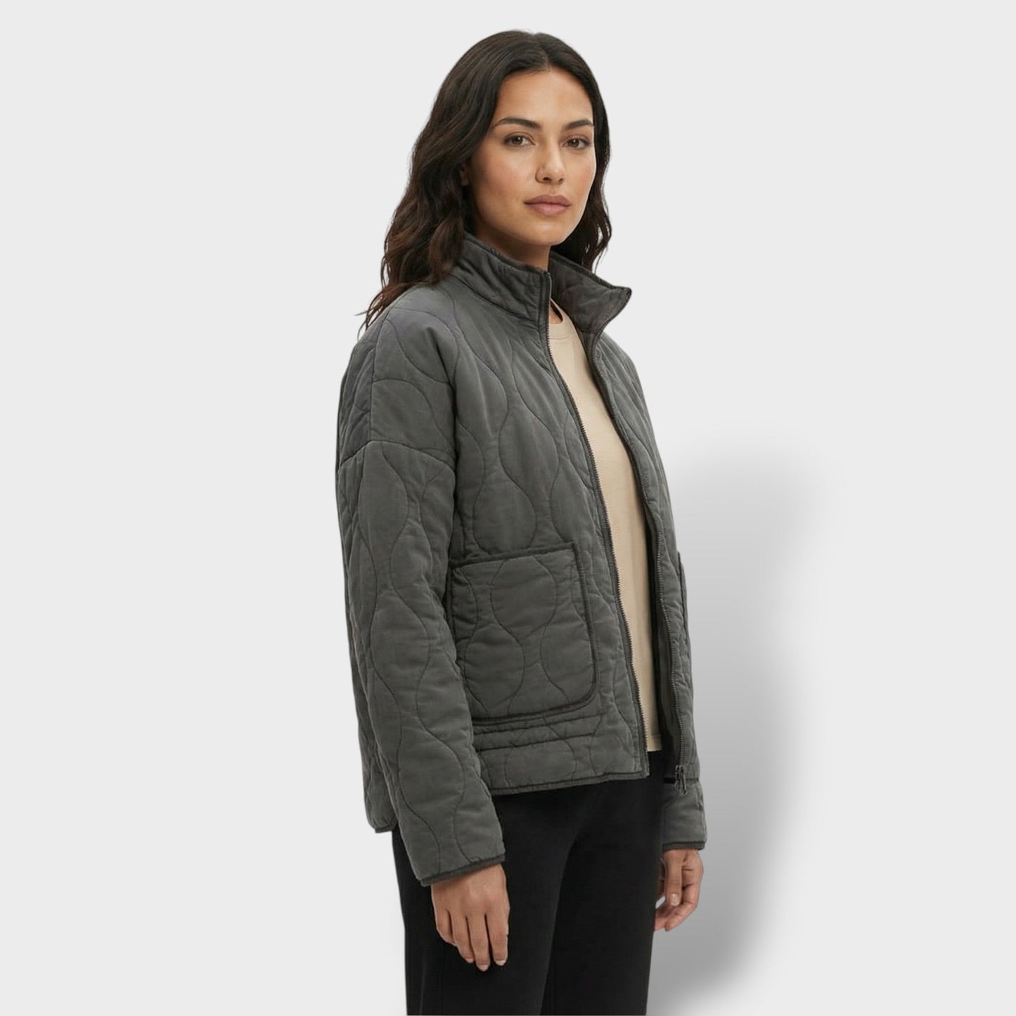 Chaqueta Acolchada Mujer Cuello Alto