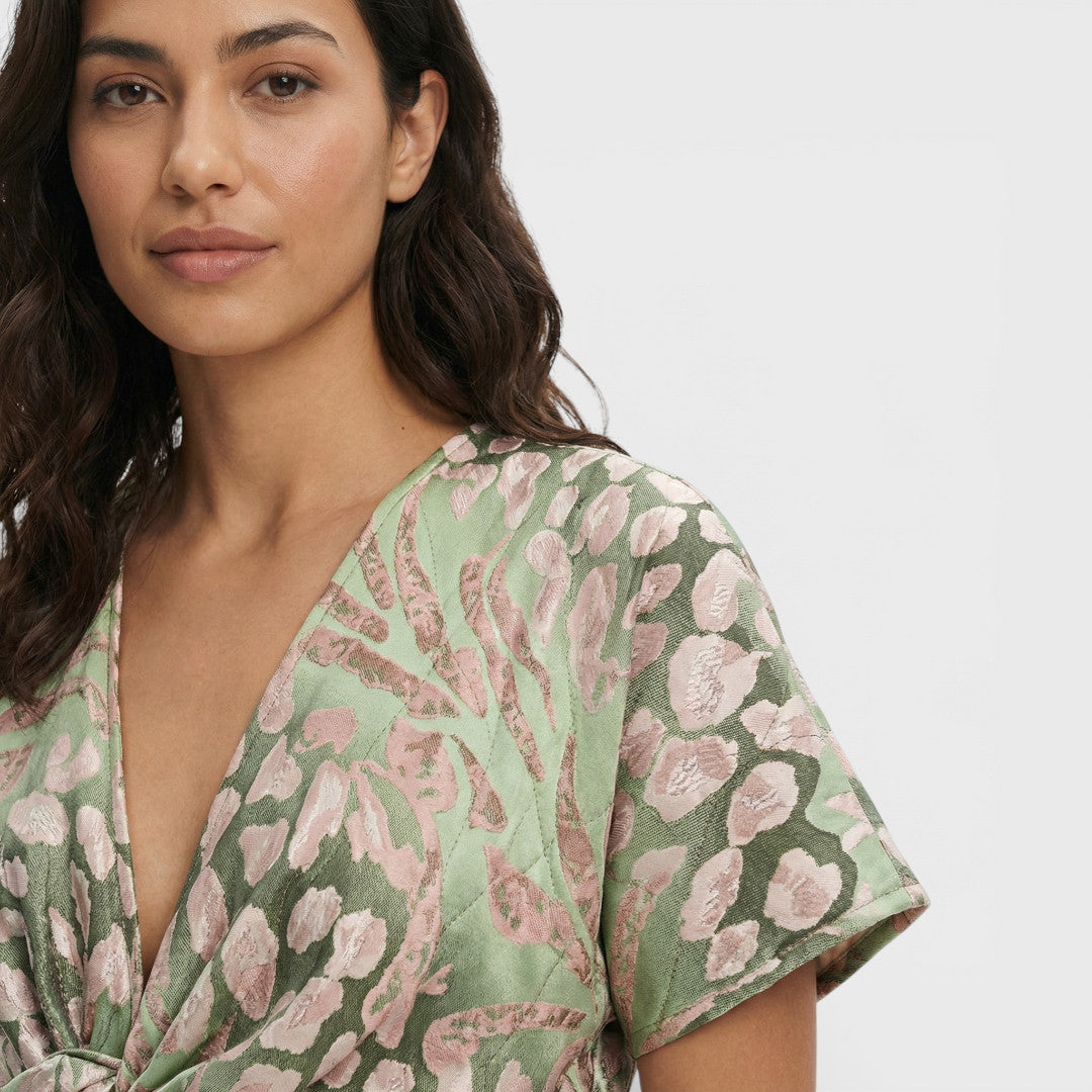 Vestido Largo Mujer Escote Pico