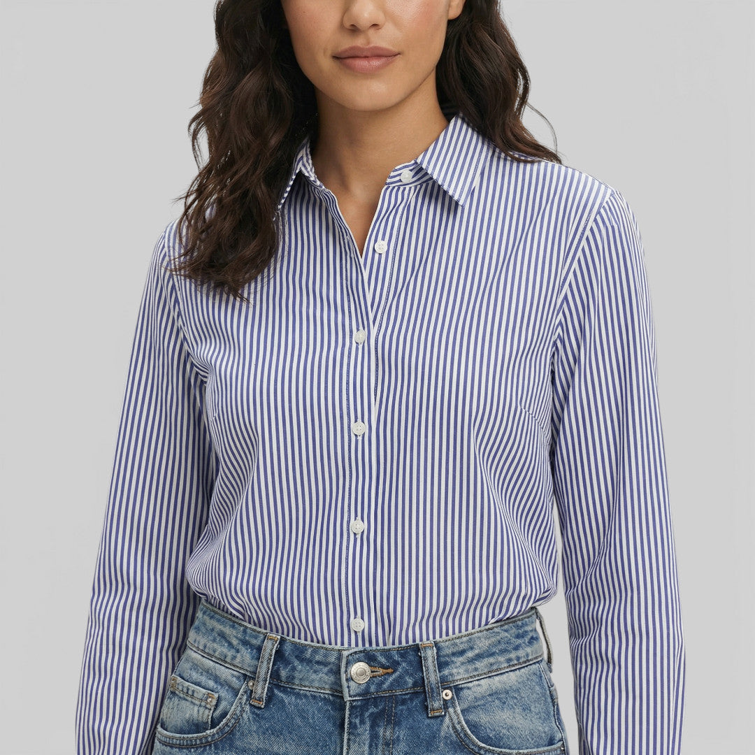 Blusa Rayas Manga Acampanada Mujer