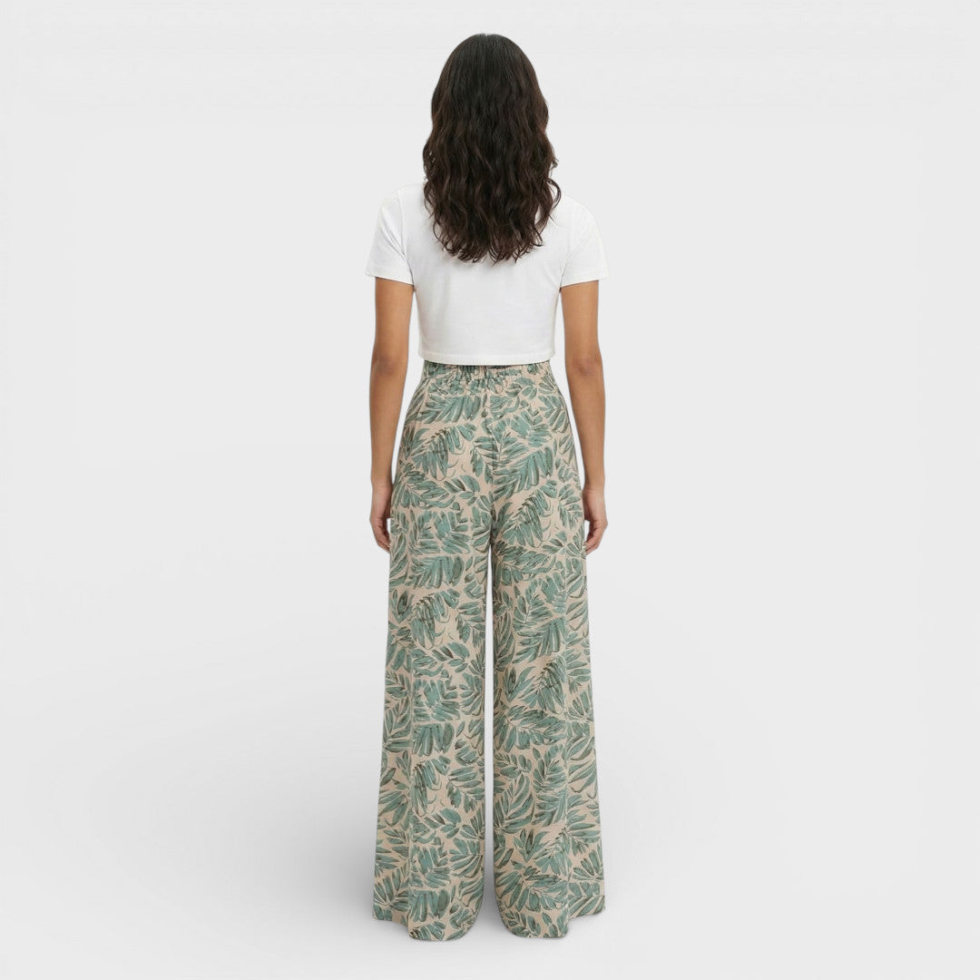 Pantalones Palazzo Estampado Floral Mujer