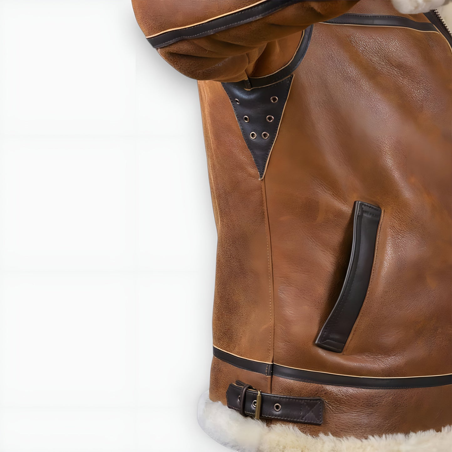 Aron | Chaqueta Bomber con Capucha de Piel