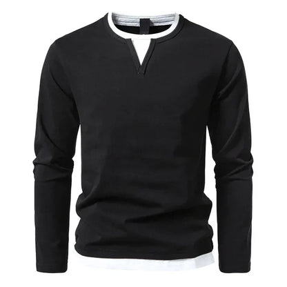 Alvin | Camiseta de Manga Larga Premium de Algodón Peinado