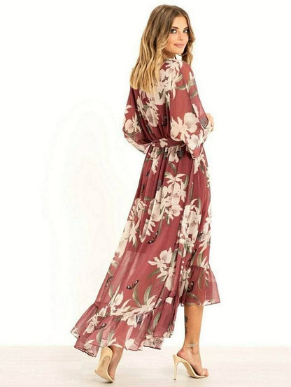 Yasmine | Vestido Midi Kimono Elegante