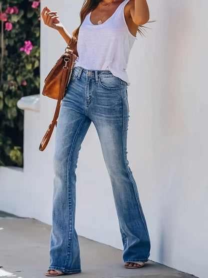 Estelle | Jeans Acampanados Clásicos de Talle Medio