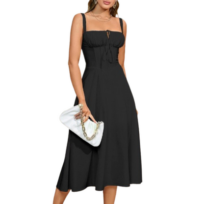 Ariellou | Vestido Midi Escote Cuadrado