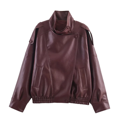 Lucía | Cazadora Biker Efecto Piel