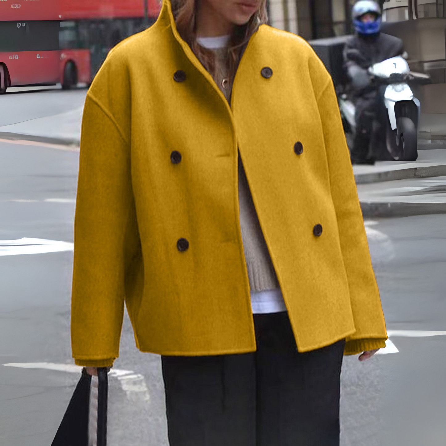 Clara | Abrigo con Cuello Alto