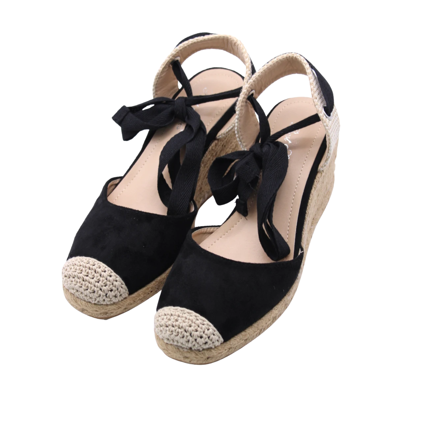 Encarna | Sandalia de Antelina con Lazo y Plataforma de Yute