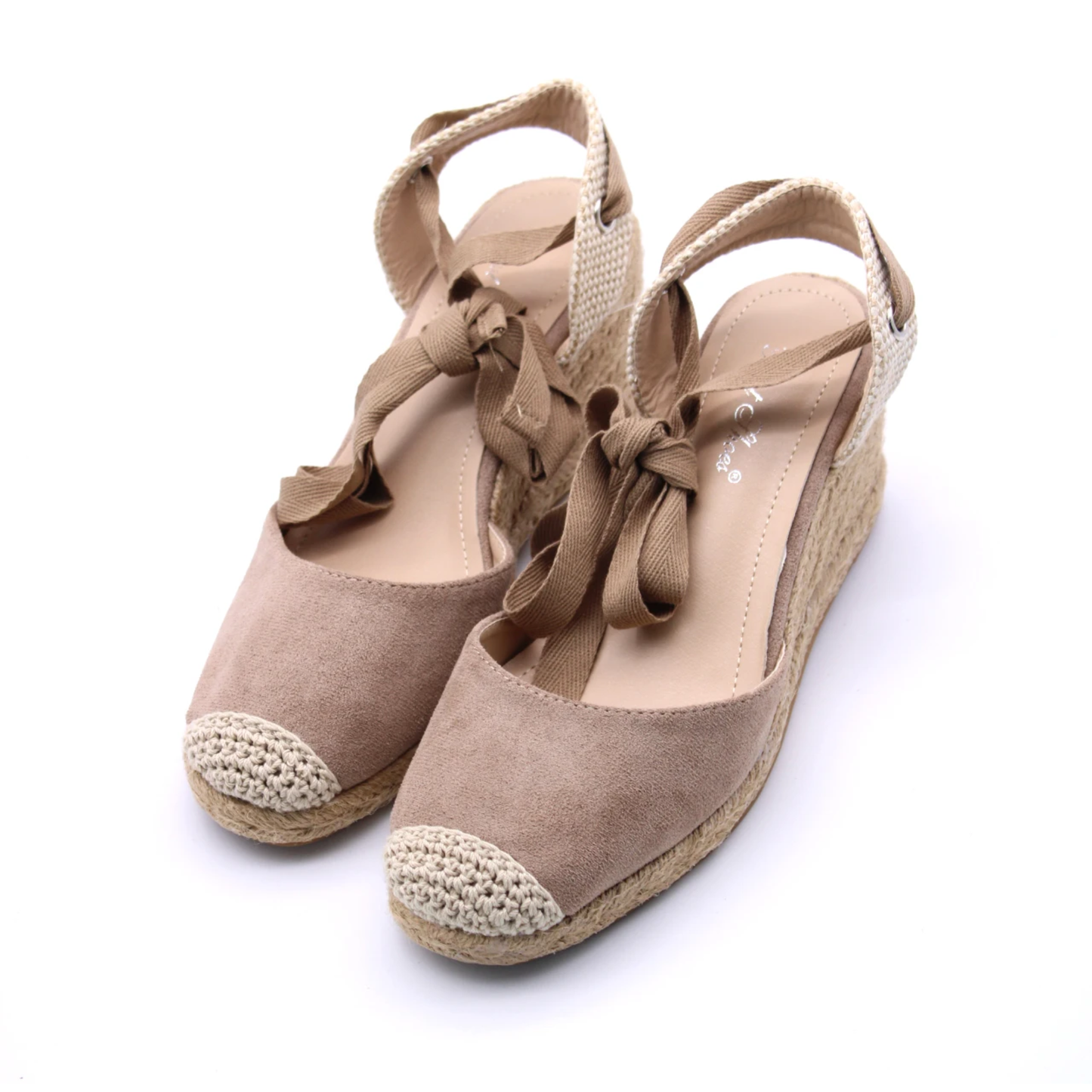 Encarna | Sandalia de Antelina con Lazo y Plataforma de Yute