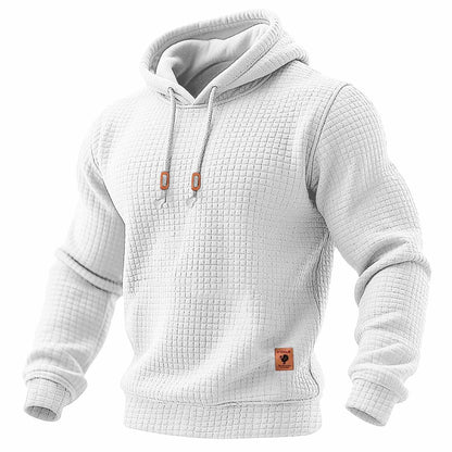 Anthony | Sudadera de manga larga con capucha acolchada waffle