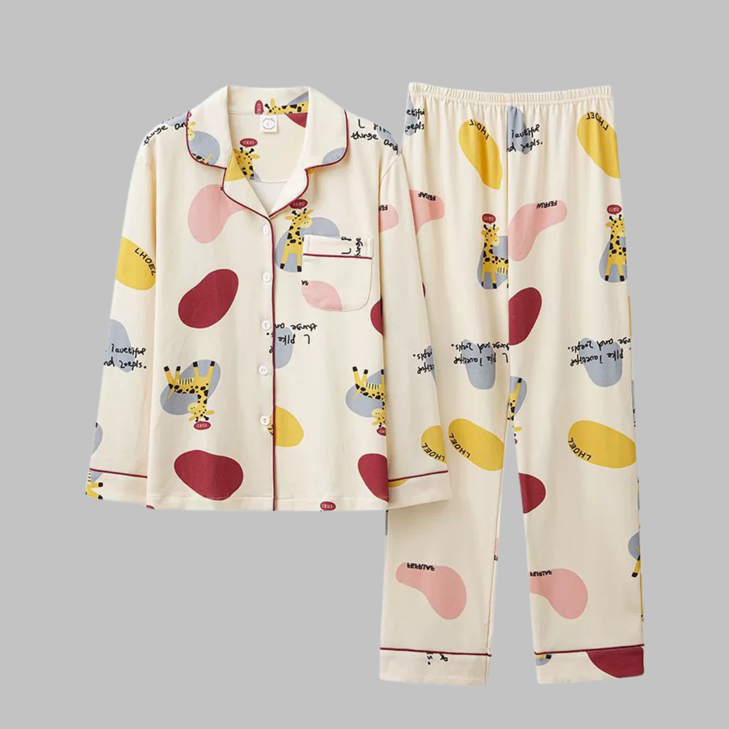 Cosima | Conjunto Acogedor de Top de Manga Larga y Pantalones