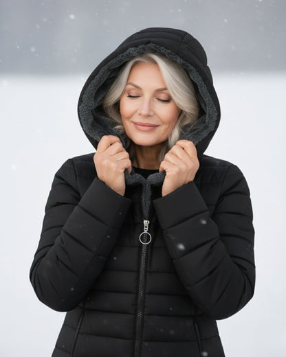 Clara | Abrigo de Invierno con Forro Polar y Silueta en Línea A