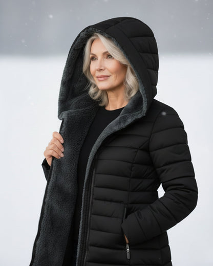 Clara | Abrigo de Invierno con Forro Polar y Silueta en Línea A