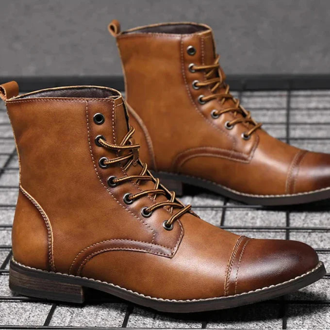 Manchester | Botas de Piel con Cordones