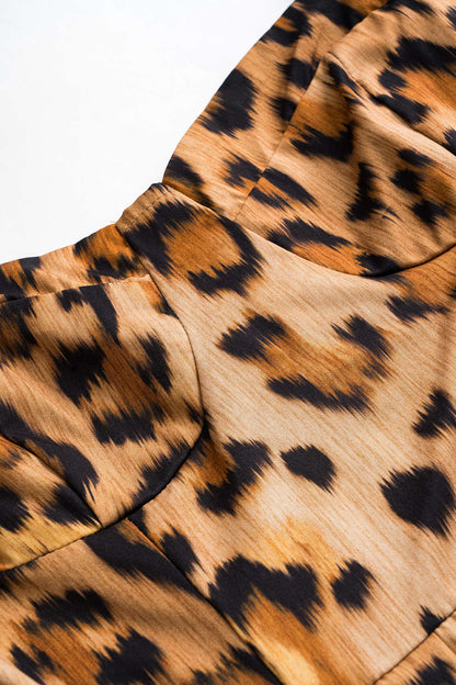 Bianca | Vestido Midi Audaz con Estampado de Leopardo