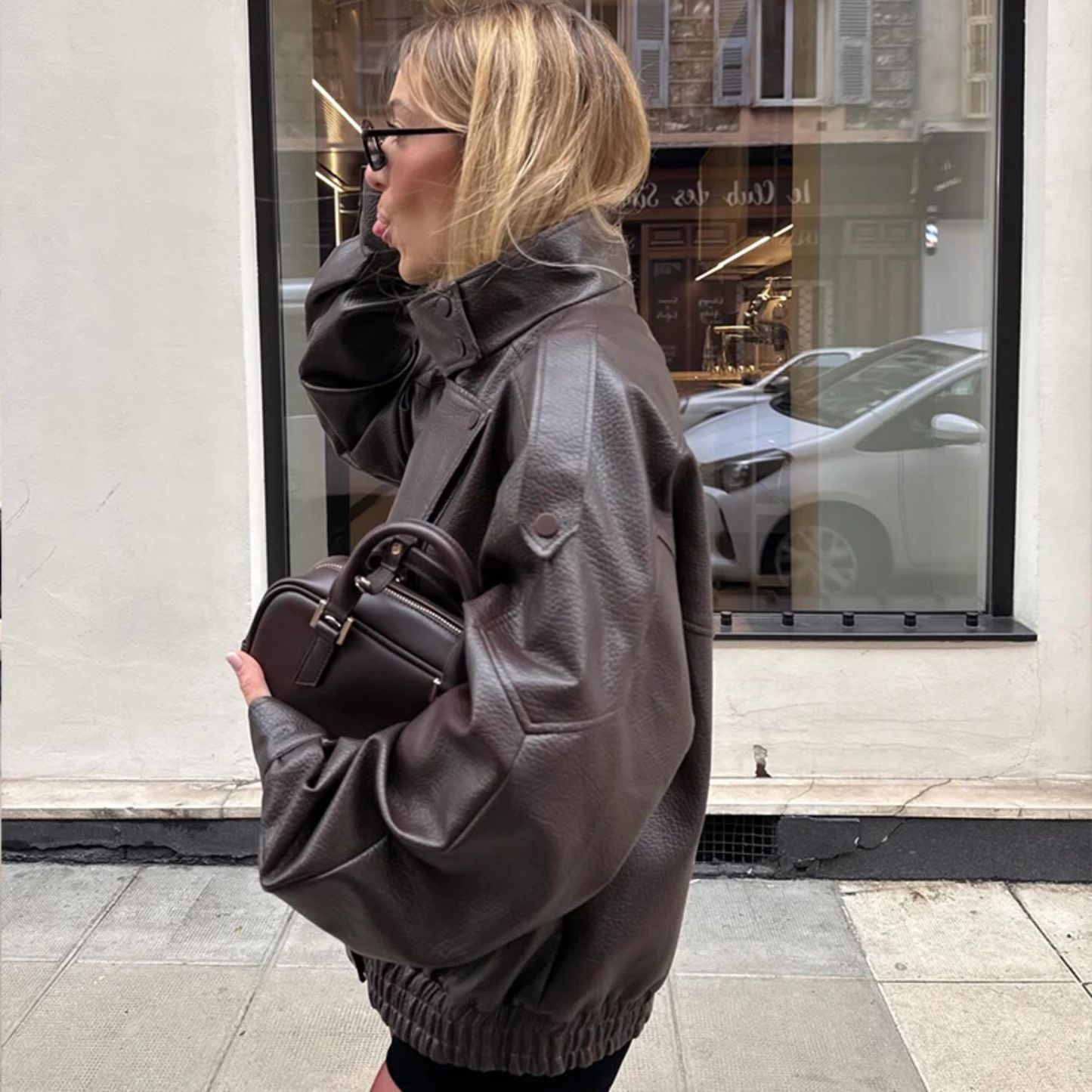 Lucía | Cazadora Biker Efecto Piel
