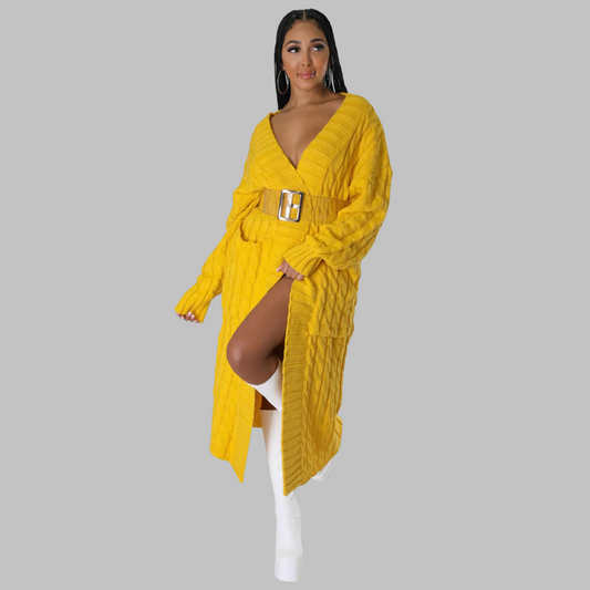 Jackie | Cárdigan Largo Manga Larga Casual