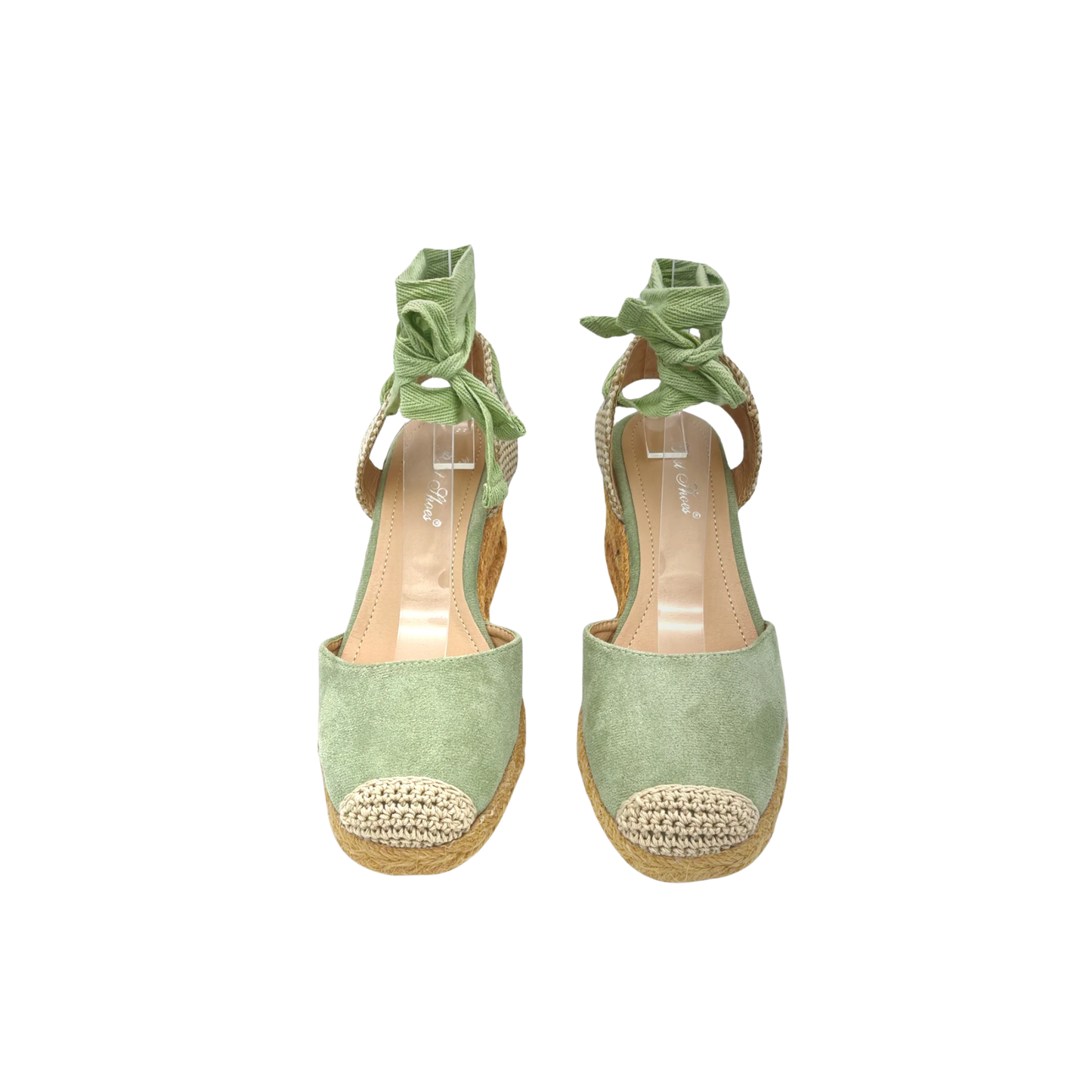 Encarna | Sandalia de Antelina con Lazo y Plataforma de Yute