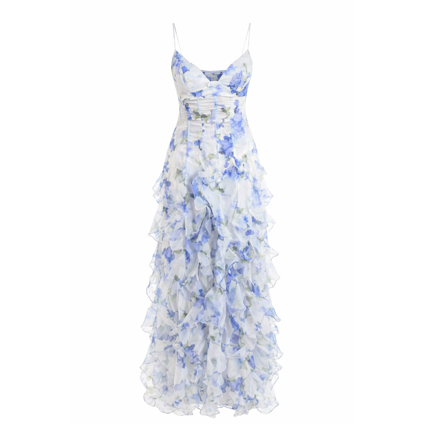 Valentina | Vestido Volantes Floral Vibrante