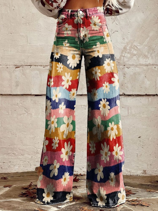 Flore | Pantalones Florales Elegantes