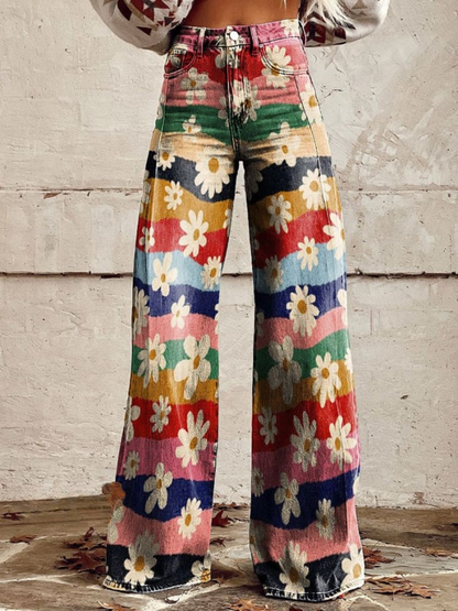 Flore | Pantalones Florales Elegantes