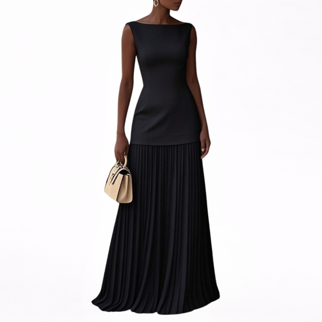 Celeste | Maxi Vestido Plisado