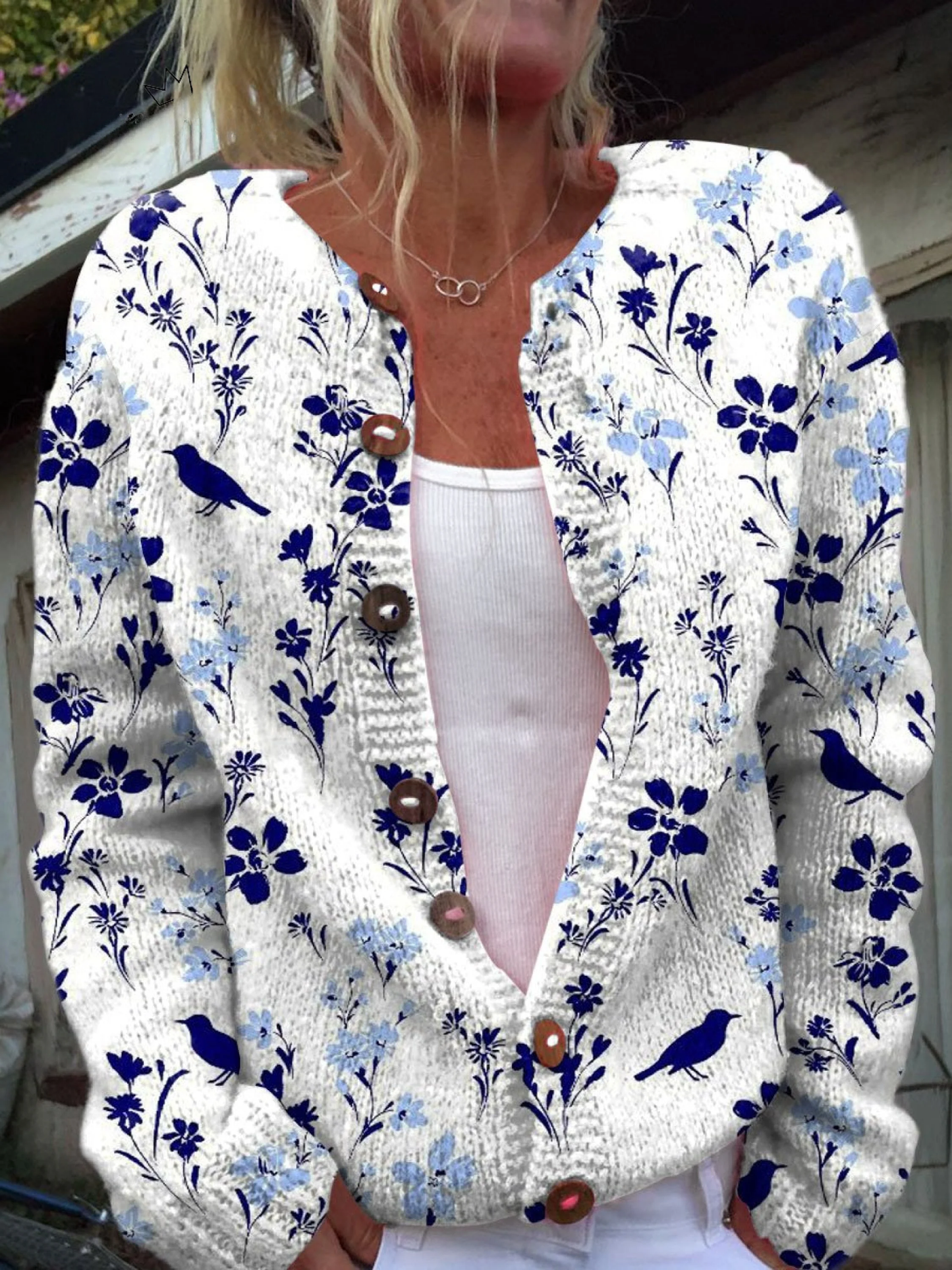 Elise | Cárdigan Vintage con Estampado Floral y Botones