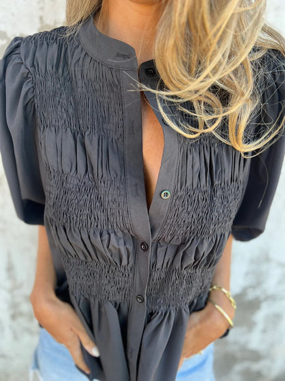 Eliza | Blusa Plisada Botones