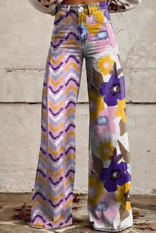 Isadora | Pantalones Boho con Flores