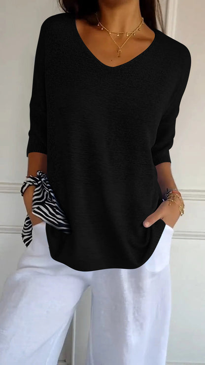 Lauren | Top Casual con Cuello en V