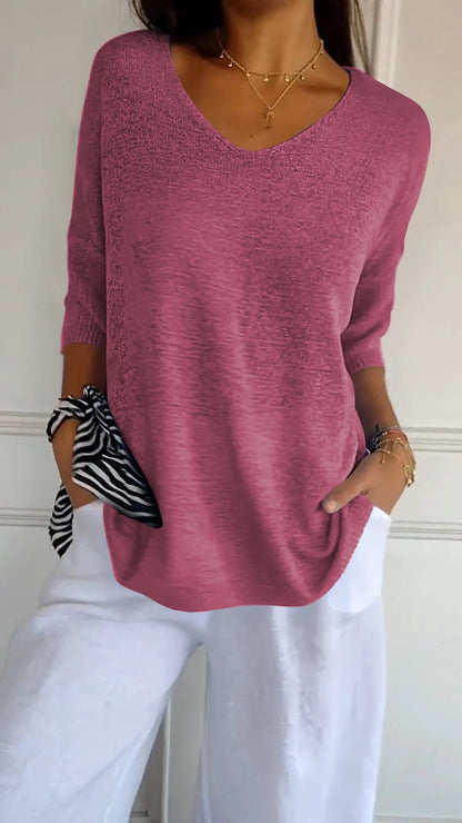 Lauren | Top Casual con Cuello en V