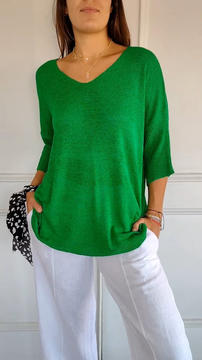 Lauren | Top Casual con Cuello en V