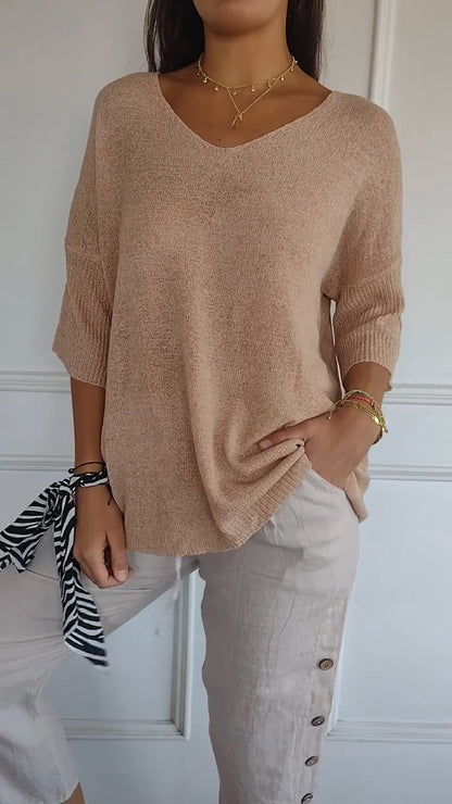 Lauren | Top Casual con Cuello en V