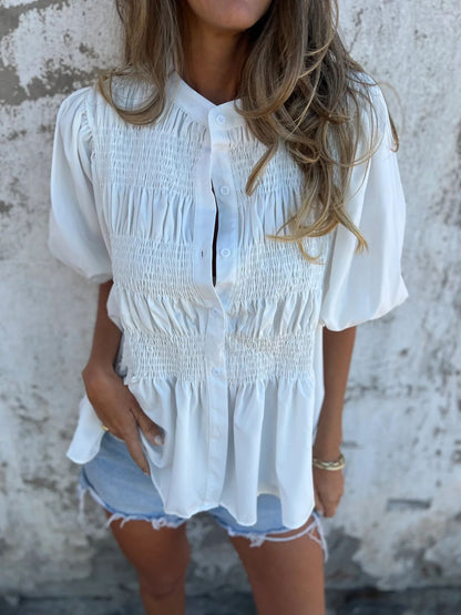 Eliza | Blusa Plisada Botones