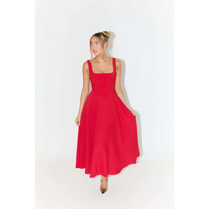 Jazmín | Vestido Midi de Corte Estructural