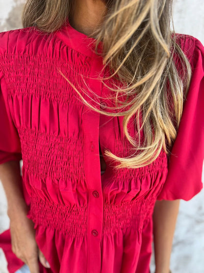 Eliza | Blusa Plisada Botones