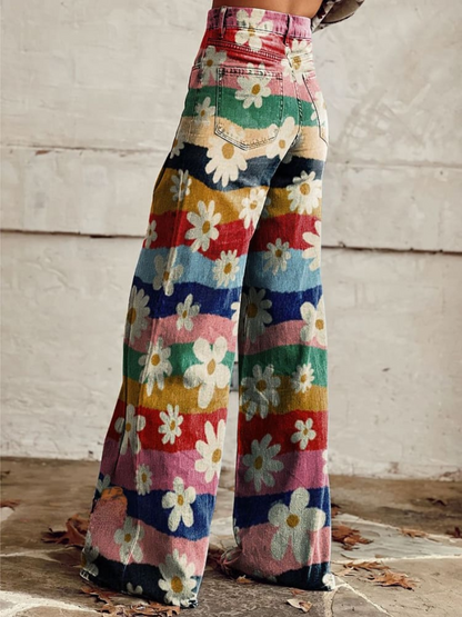 Flore | Pantalones Florales Elegantes