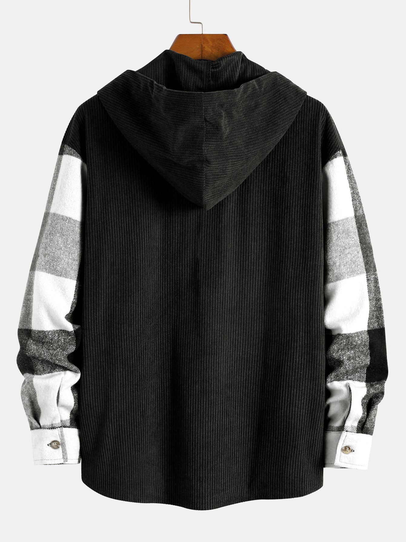 Sudadera con Capucha de Franela a Cuadros