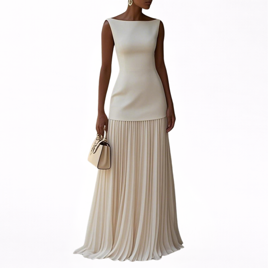 Celeste | Maxi Vestido Plisado